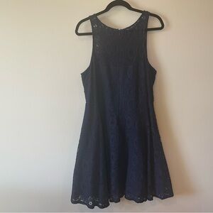 Navy Lace Mini Dress